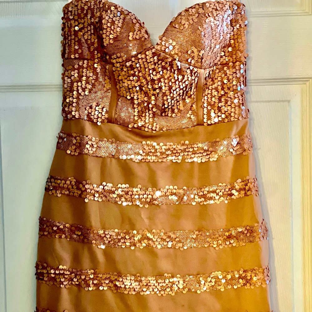 12 euro size, sequined strapless dress